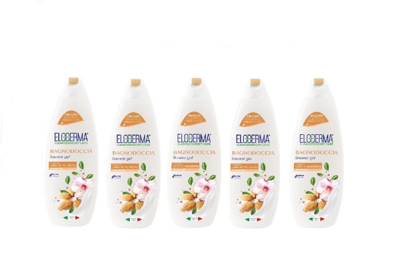 Pachet 5 X Gel de Dus Eloderma Lapte de Migdale, 600ml 